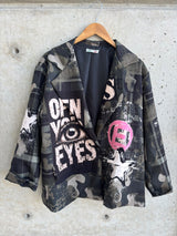 CAMO MIX PRINT BLAZER