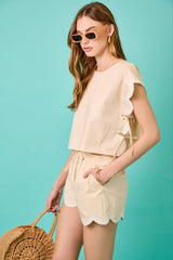BEIGE SCALLOP SET