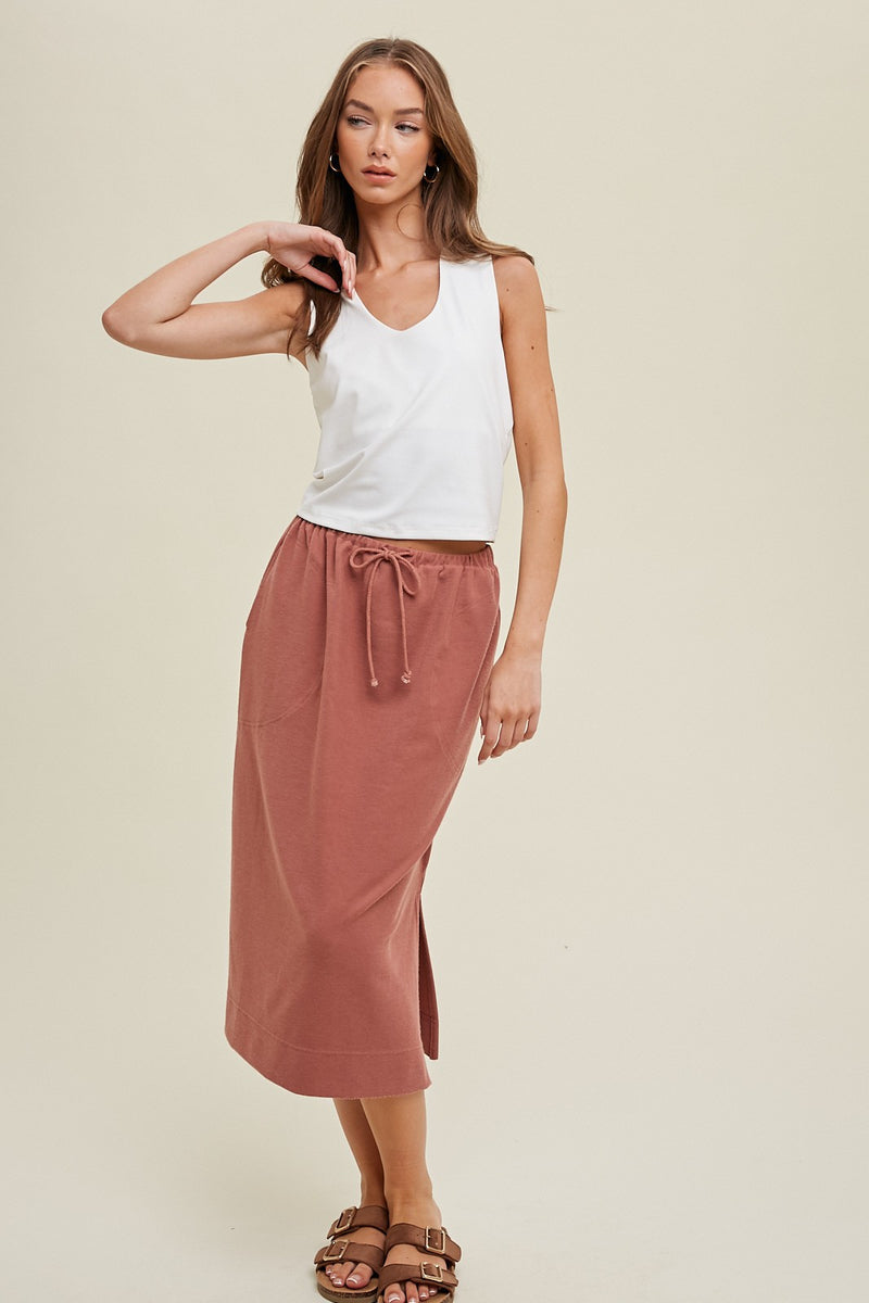 Marsala Crop Top