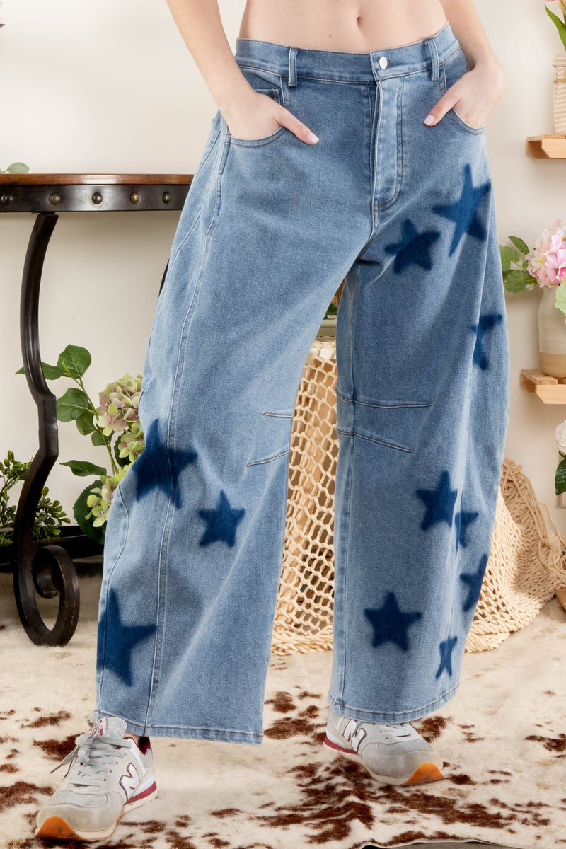 STAR BARREL JEANS