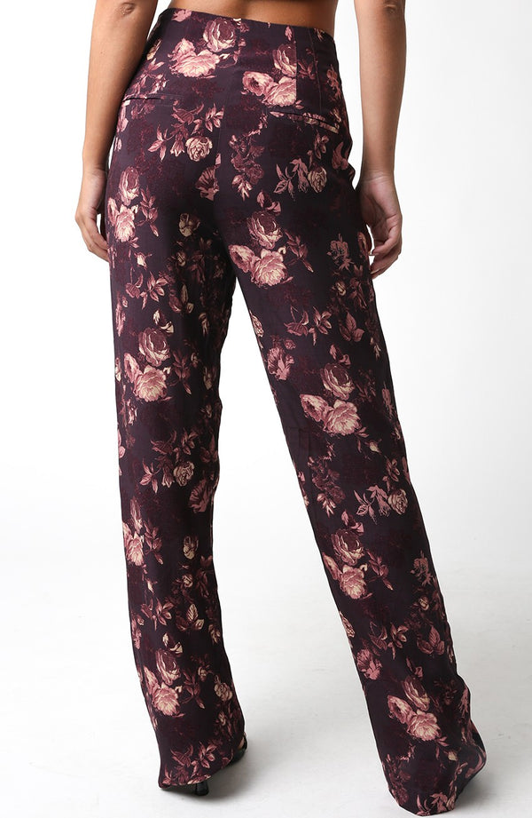 BROWN FLORAL PANT