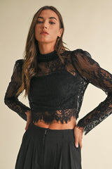 TAYLOR LACE MESH TOP