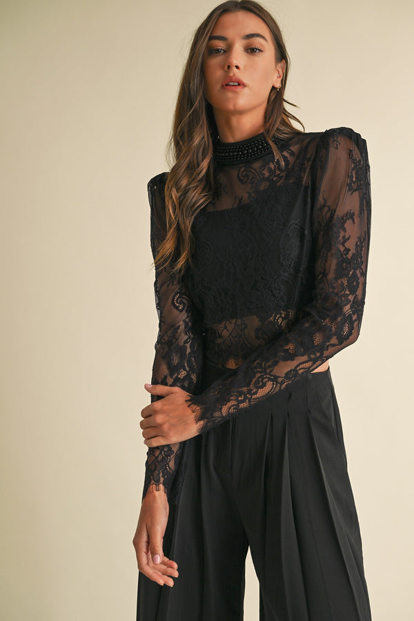 TAYLOR LACE MESH TOP