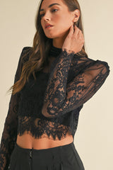 TAYLOR LACE MESH TOP