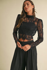 TAYLOR LACE MESH TOP