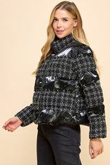 GENEVIEVE PUFFER TWEED JACKET