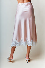 JACKIE SATIN MIDI SKIRT
