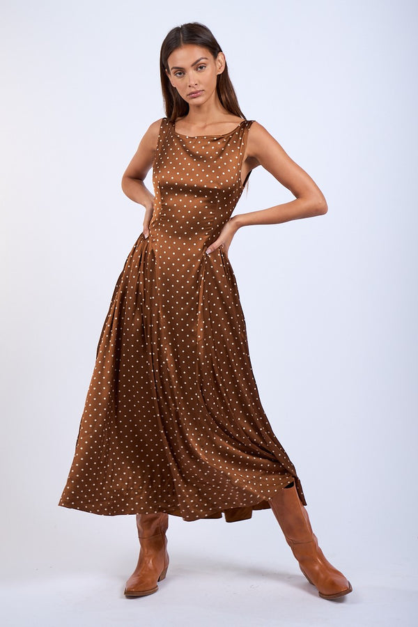 SATIN POLKA MAXI