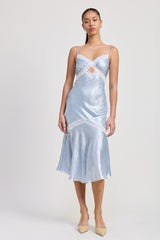 BABY BLUE MIDI SLIP DRESS