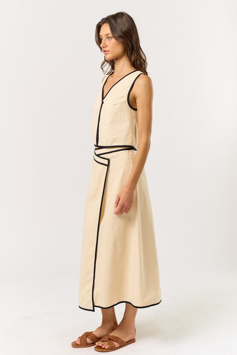 MAXI WRAP SKIRT SET