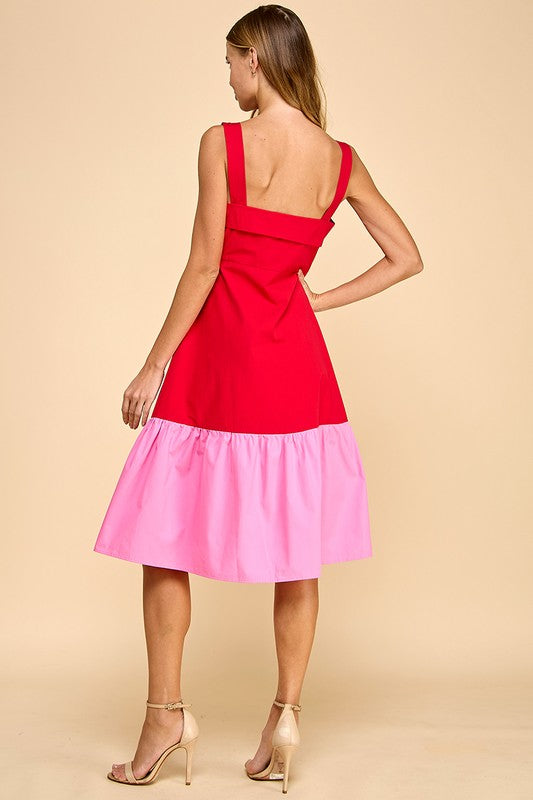 RED PINK DRESS