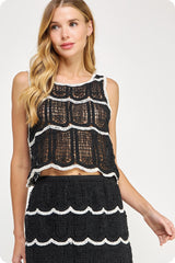 DINORA CROCHET SKIRT SET