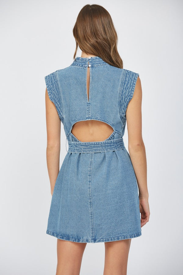 EIZA DENIM MINI DRESS