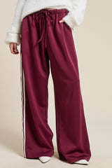 MAROON TRACK PANTS