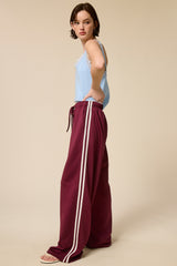MAROON TRACK PANTS