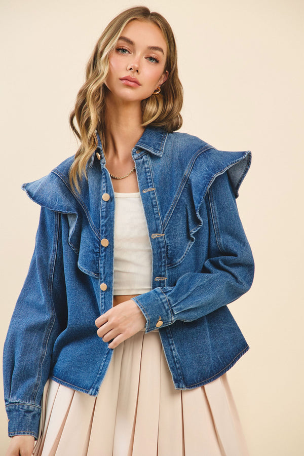 GINNA DENIM TOP