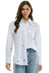 CRYSTAL BUTTON DOWN SHIRT