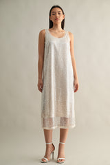 AMIRA SEQUIN MIDI DRESS