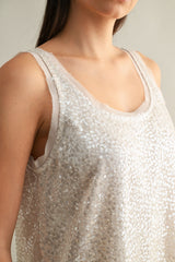 AMIRA SEQUIN MIDI DRESS