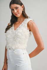 FLOWER CROP TOP