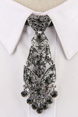 RHINESTONE TIE NECKLACE