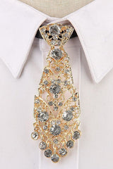 RHINESTONE TIE NECKLACE