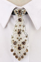 RHINESTONE TIE NECKLACE