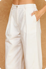 FLORAL EMBRO TWILL PANTS