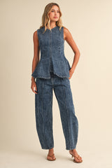 PEPLUM DENIM SET