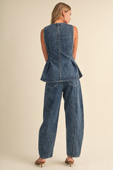 PEPLUM DENIM SET