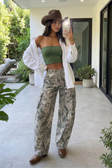RHINESTONE CAMO JEAN