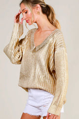 Metallic Gold Sweater