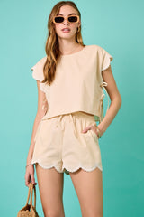 BEIGE SCALLOP SET