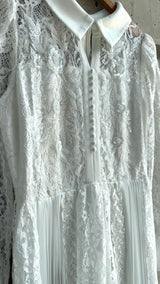 LACE WHT MAXI DRESS