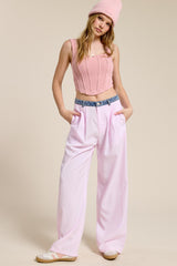 PINK STRIPE PANT