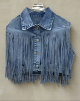 PAU DENIM VEST TOP