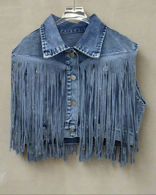 PAU DENIM VEST TOP