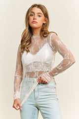 HIGH NECK MESH TOP