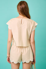 BEIGE SCALLOP SET