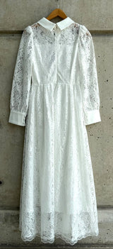 LACE WHT MAXI DRESS