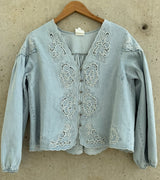 JEAN CUTOUT TOP