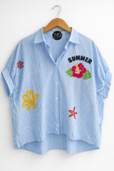 SOLEIL BUTTON DOWN BLOUSE