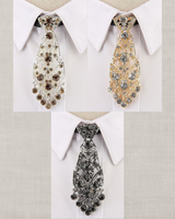 RHINESTONE TIE NECKLACE