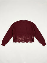 WINE LACE SWEATER