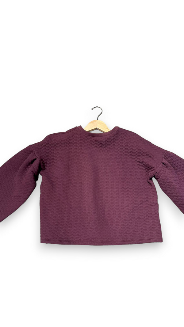 Burgundy Quilted Sweater