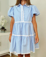 Sky Shirt Dress