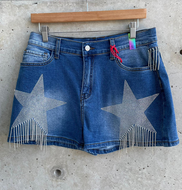 Sparkle Star Denim Short