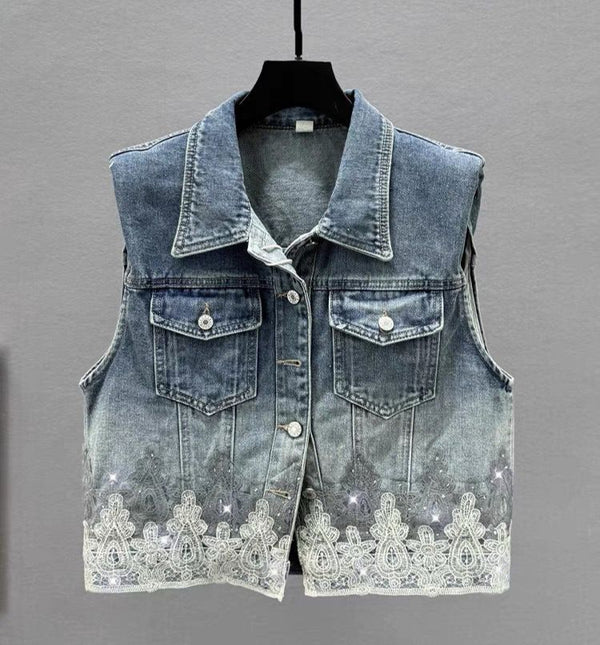 YARI DENIM VEST TOP