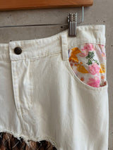 PATCHWORK JEAN SKIRT