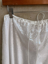 WHITE SEQUIN PANT